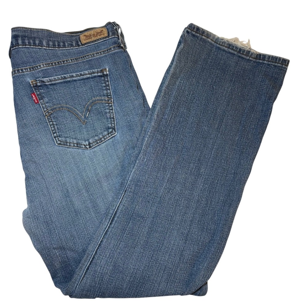Levi's 515 Boot Cut Jeans Women 14M Blue Medium Wash Stretch Denim